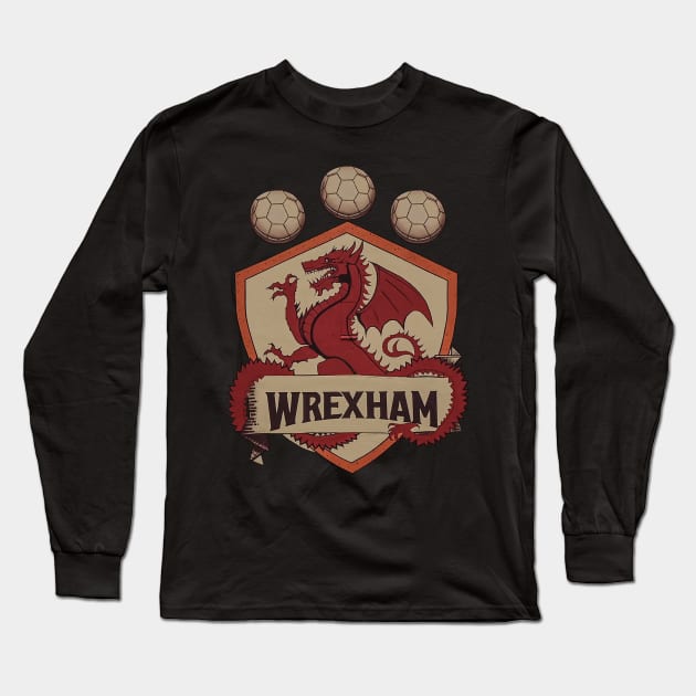 Red Dragon Wrexham Long Sleeve T-Shirt by projeksambat